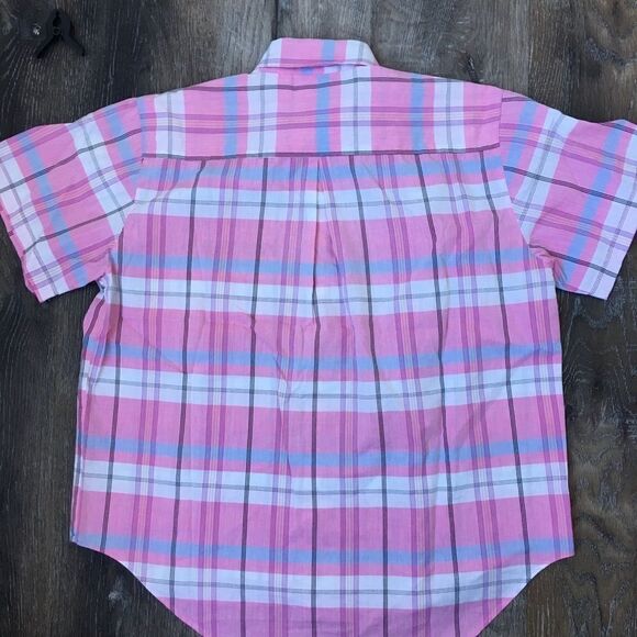 80s Style Button down pink/blue/white Small - Picture 4 of 4